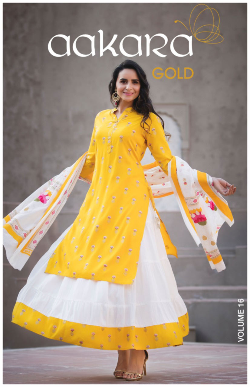 Aakara Gold Vol-16 Pant Palazzo Kurtis Set Aakara Gold Vol-16 Pant Palazzo Kurtis Set